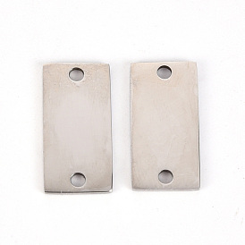 201 Stainless Steel Links Connectors, Laser Cut, Rectangle