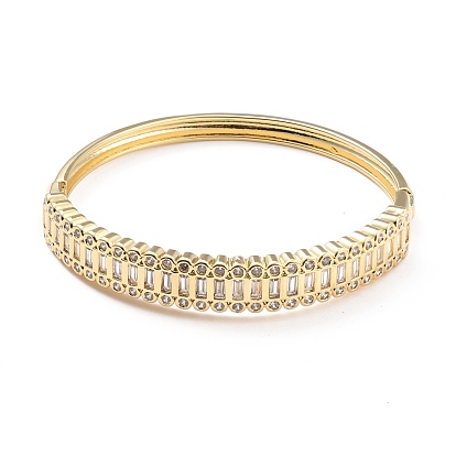 Браслет на петлях из прозрачного циркония, украшения из латуни для женщин, без кадмия и без свинца