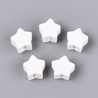 Independence Day Handmade Polymer Clay Beads, Star