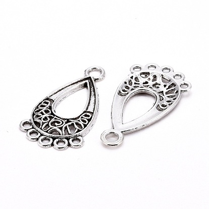 Коннекторы тибетского стиля, для люстры, без свинца и без кадмия, 28x15.5x1 мм, отверстие : 1.5 мм, Около 735 шт / 1000 г