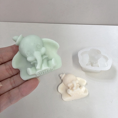 Moules à bougie en silicone bricolage, pour la fabrication de bougies, éléphant
