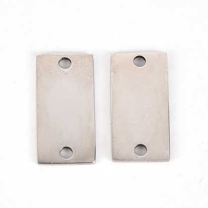 201 Stainless Steel Links Connectors, Laser Cut, Rectangle