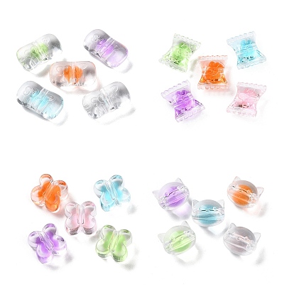 Прозрачные акриловые бусины, бусина в бусине