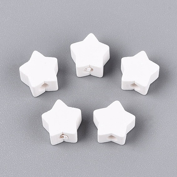 Independence Day Handmade Polymer Clay Beads, Star