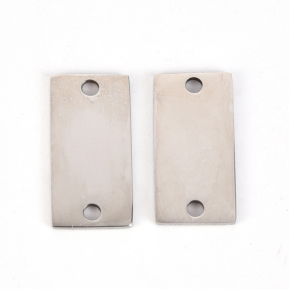201 Stainless Steel Links Connectors, Laser Cut, Rectangle