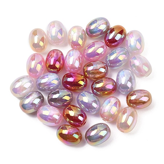 Непрозрачные УФ-реагирующие шарики, бусины, меняющие цвет, овальные