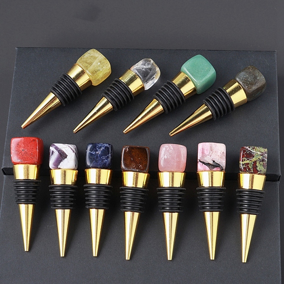 Пробки для красного вина из драгоценных камней, силиконовая пробка для бутылки, конус