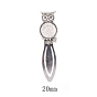 Tibetan Style Antique Silver Plated Zinc Alloy Bookmarks Cabochon Settings, Bookmark Findings, Flower/Plam/Owl/Round/Skull/Helm/Oval