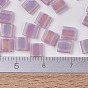MIYUKI TILA Beads, Japanese Seed Beads, 2-Hole, Matte Transparent Colours AB