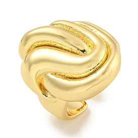Rack Plating Brass Open Cuff Ring for Women Men, Long-Lasting Plated, Cadmium Free & Lead Free