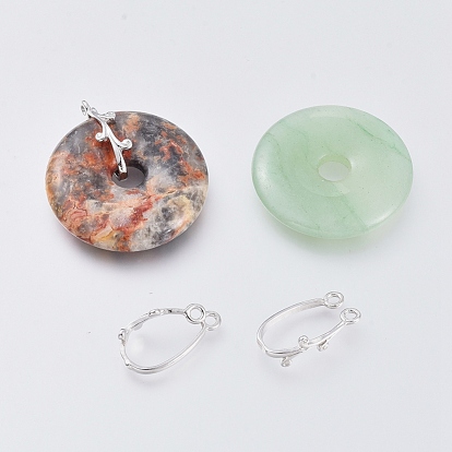 Laiton bélières donut, Donuthalter, fit pour pendentifs disque pi fabrication de bijoux