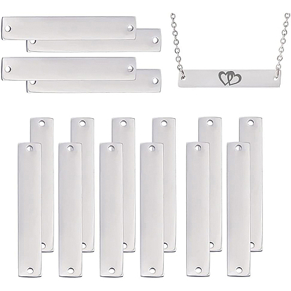 16шт 304 подвески из нержавеющей стали, прямоугольные