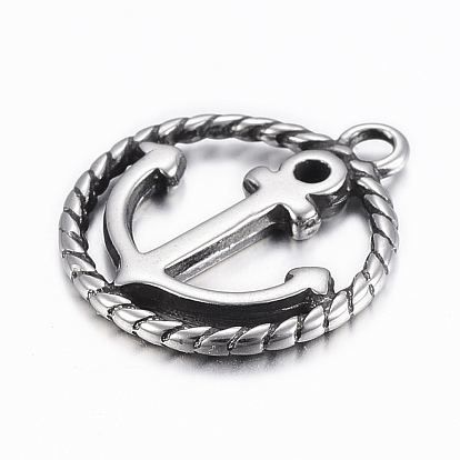 316 Surgical Stainless Steel Pendants, Anchor