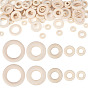 150 шт. 5 стили деревянные соединительные кольца, круглые кольца, деревянные кольца макраме