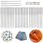 90Pcs 3 Styles Industrial Sewing Machine Needles Sets, with Tape Measure
