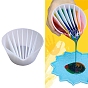 Reusable Split Cup for Paint Pouring, Silicone Cups for Resin Mixing, 8 Dividers, Shell Shape