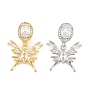 Латунные микропаве прозрачные подвески с фианитом, бабочки прелести, без кадмия и без свинца, стойки покрытие, долговечный