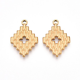 304 подвески из нержавеющей стали, ионное покрытие (ip), ромб прелести