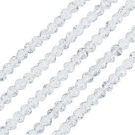 CHGCRAFT 5 Strands Synthetic Crackle Quartz Beads Strands, Round, Dyed