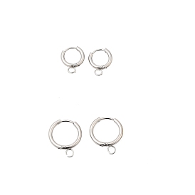 304 серьги с обручем из нержавеющей стали, с горизонтальной петлей