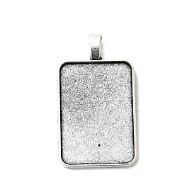 Сеттинги для кабошонов или кулона, сплав, тибетский стиль , без кадмия и без свинца, чашки безель с краями, прямоугольные, лоток : 23x33 мм, 44x25x2 мм, отверстие: 4x7 мм, около 185 шт / кг