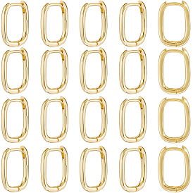 10пары латунных серег-колец Huggie Hoops, овальные