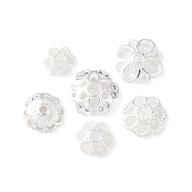 Шапочки и конусы для бусин, латунные, цветок, без кадмия и без свинца, стойки покрытие, долговечный