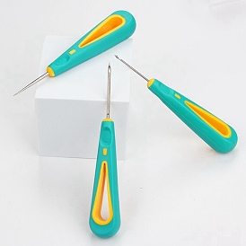 Awl Pricker Sewing Tool Kit, with Silicone Handle, for Punch Sewing Stitching Leather Craft