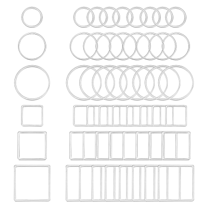 Нержавеющая сталь связи кольца, для изготовления ювелирных изделий, кольцо и квадрат
