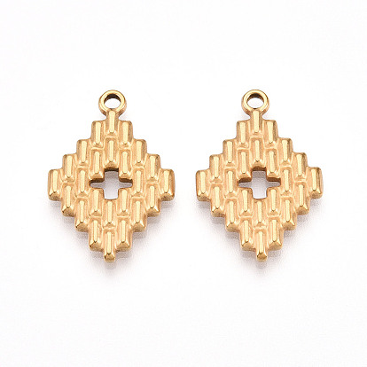 304 подвески из нержавеющей стали, ионное покрытие (ip), ромб прелести