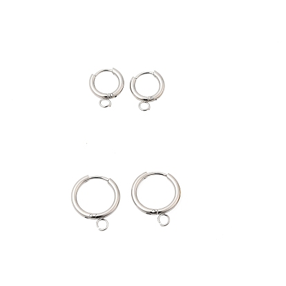 304 серьги с обручем из нержавеющей стали, с горизонтальной петлей