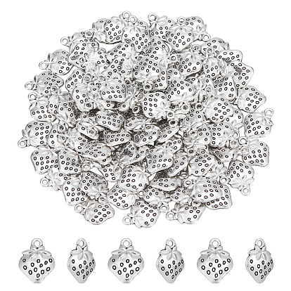 100 шт. Подвески из сплава в тибетском стиле, клубника прелести