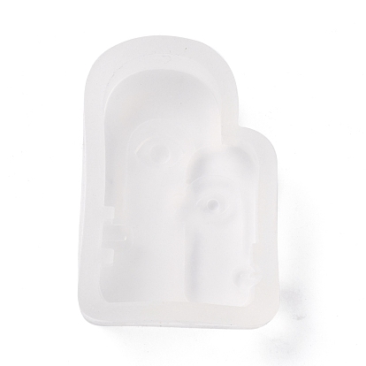 China Factory 3D Abstract Lady Face Candle Making Molds, Silicone