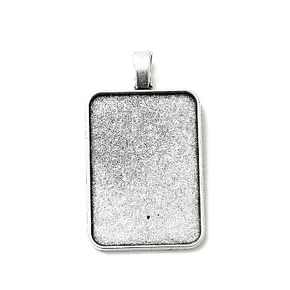 Сеттинги для кабошонов или кулона, сплав, тибетский стиль , без кадмия и без свинца, чашки безель с краями, прямоугольные, лоток : 23x33 мм, 44x25x2 мм, отверстие: 4x7 мм, около 185 шт / кг