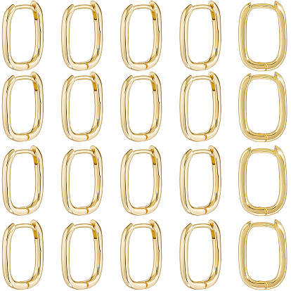 10пары латунных серег-колец Huggie Hoops, овальные