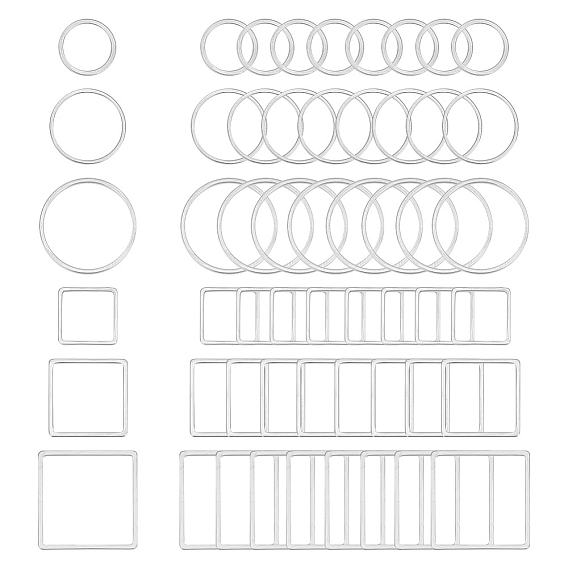 Нержавеющая сталь связи кольца, для изготовления ювелирных изделий, кольцо и квадрат