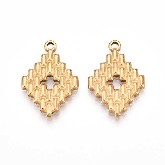 304 подвески из нержавеющей стали, ионное покрытие (ip), ромб прелести