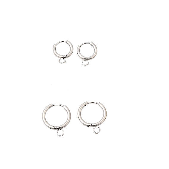 304 серьги с обручем из нержавеющей стали, с горизонтальной петлей