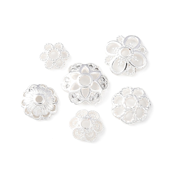 Шапочки и конусы для бусин, латунные, цветок, без кадмия и без свинца, стойки покрытие, долговечный