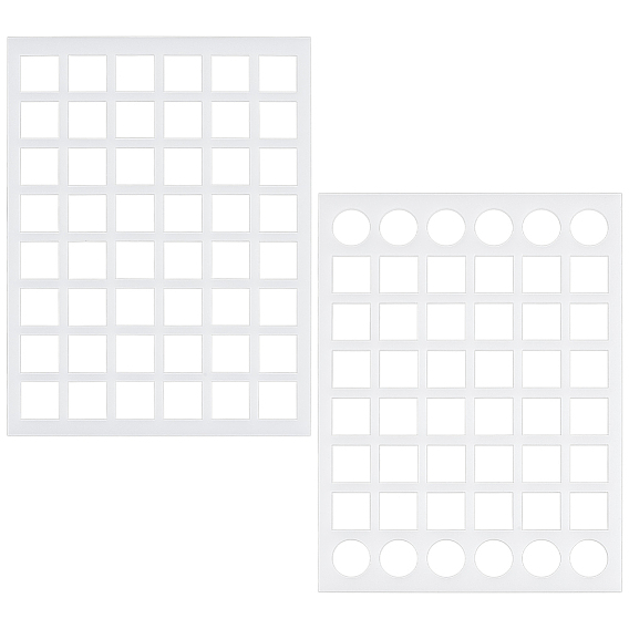 2Pcs Acrylic Sampling Template, Rectangle