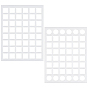 2Pcs Acrylic Sampling Template, Rectangle
