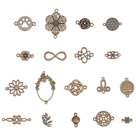 180Pcs 18 Styles Alloy Links/Connectors