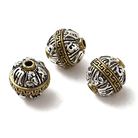 Tibetan Style Brass Beads, Round