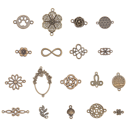 180Pcs 18 Styles Alloy Links/Connectors