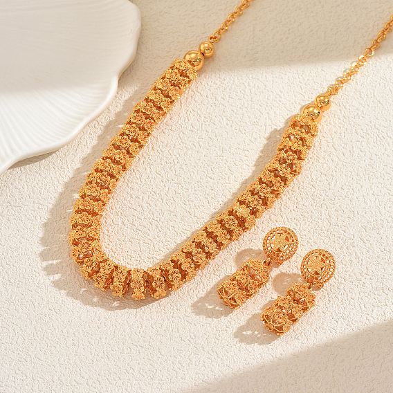 Комплекты из винтажных сплавов с серьгами и ожерельями для женщин