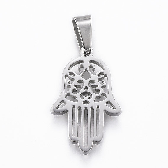 304 подвески из нержавеющей стали, hamsa рука / рука fatima / рука miriam