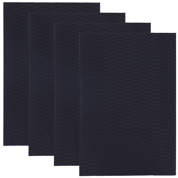 4шт. прямоугольные резиновые противоскользящие подошвы для обуви, износостойкая подошва с рельефным рисунком для ремонта ботинок, кожаные ботинки