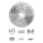 Rhinestones & CCB Plastic Spacer Beads, Rondelle, Flower, Flat Round with Wave, Column, Round