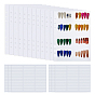 12Pcs 6-hole PP Plastic Binder Loose-leaf Cover Sheet, with 6 Sheets Nail Art Double-sided Tape