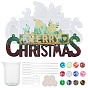 Подвеска для планшета olycraft christmas diy висит комплект силиконовых форм, формы для литья смолы, для уф-смолы, изготовление эпоксидной смолы, санта клаус и слово с рождеством, с пластиковой фурнитурой, блестки искусства ногтя